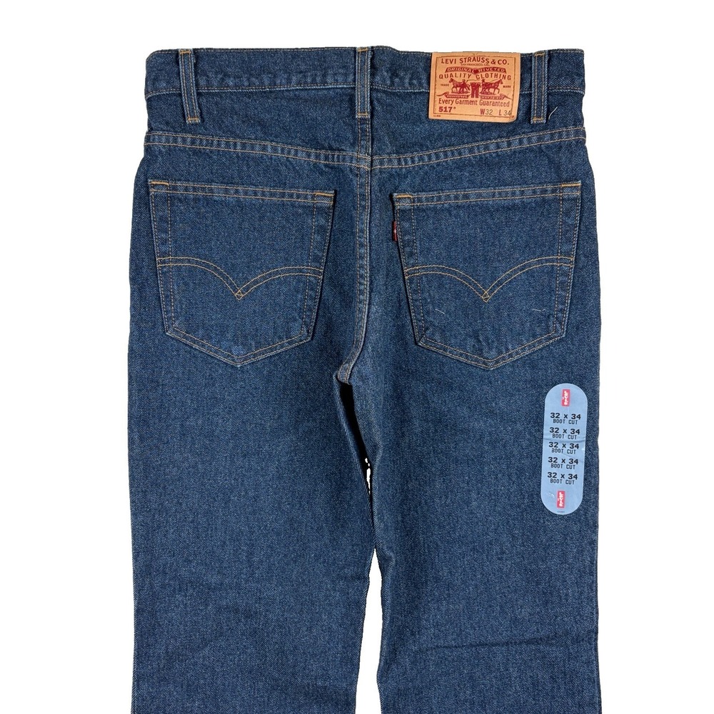 Vintage Levi's Jeans Mens 32x34 Blue 517 Bootcut Dark Wash Deadstock 90s